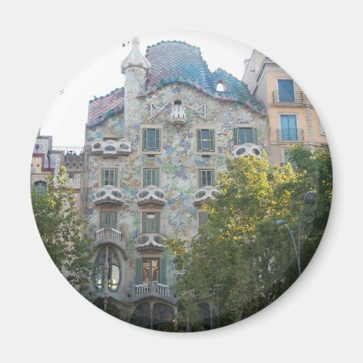 Gaudi Style huis in Barcelona Magneet (Voorkant)