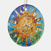 Gaudi Sunburst Mosaic Keramisch Ornament (Links)