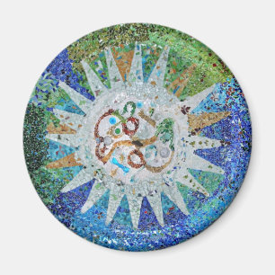 Gaudi White Sun Magnet 1 Magneet