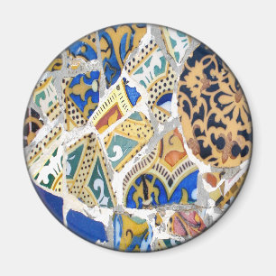 Gaudi Yellow Tiles magnet Magneet