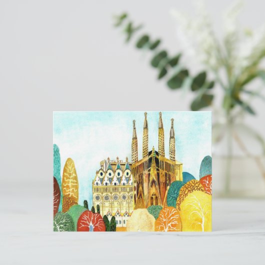 Gaudi's Barcelona. Briefkaart (Staand voorkant)