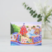 Gaudi's Park. Briefkaart (Staand voorkant)