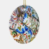 Gaudi's Park Guell Mosaic Tiles Keramisch Ornament (Rechts)