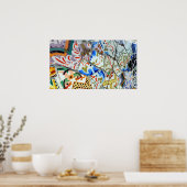 Gaudi's Park Guell Mosaic Tiles Poster (Keuken)
