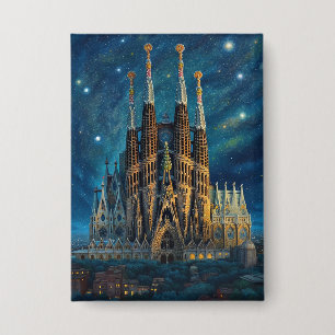 Gaudi's Sterrengedroom Barcelona Sagrada Familia Button