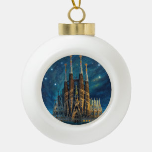 Gaudi's Sterrengedroom Barcelona Sagrada Familia Keramische Bal Ornament