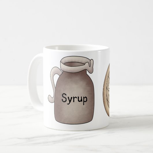 gaufres Et Sirop D'Érable Aliments Café Mug (Devant gauche)