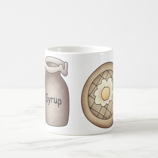 gaufres Et Sirop D'Érable Aliments Café Mug (Centre)