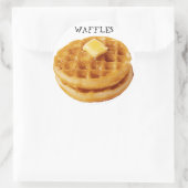 Gaufres sur Stickers Ronds (Sac)
