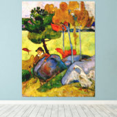Gauguin - Breton Boy in een landschap Canvas Afdruk (Insitu (Houten vloer))