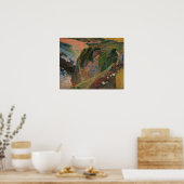 Gauguin - de speler van het Flageolet op Cliff 188 Poster (Keuken)
