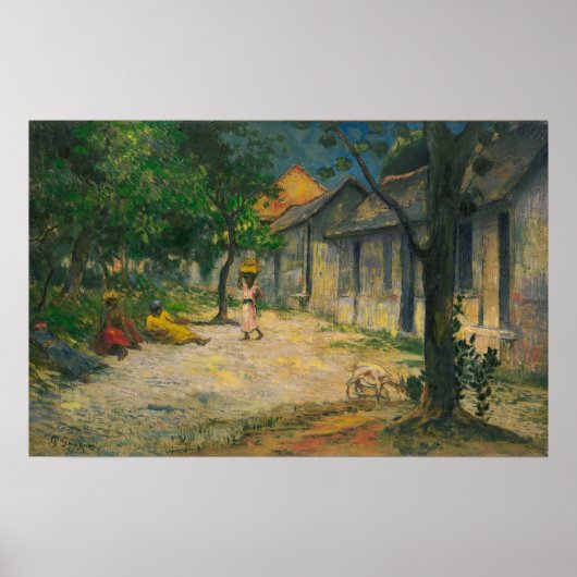Gauguin - dorp Martinique 1897 Poster (Voorkant)