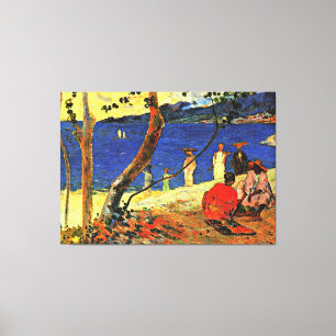 Gauguin - Een Zeekust Canvas Afdruk