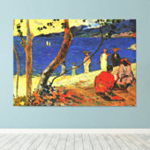 Gauguin - Een Zeekust Canvas Afdruk (Insitu (Houten vloer))