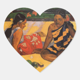 Gauguin Frans Polynesië Tahiti Vrouwen Schilderen Hart Sticker