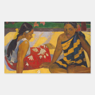 Gauguin Frans Polynesië Tahiti Vrouwen Schilderen Rechthoekige Sticker