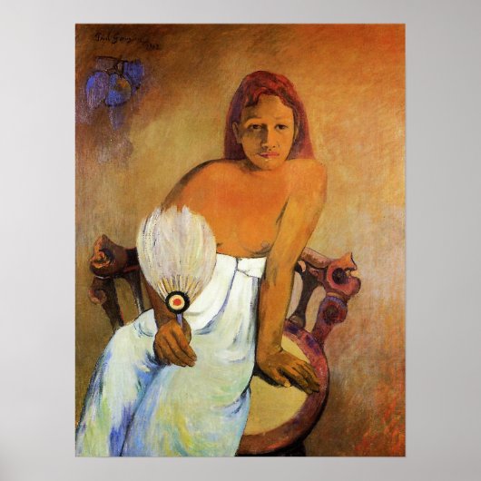 Gauguin Girl Avec Un Poster De Ventilateur (Devant)