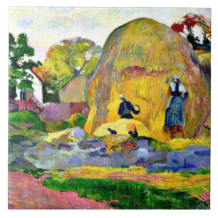 Gauguin - Golden Harvest, Paul Gauguin schilderij. Tegeltje