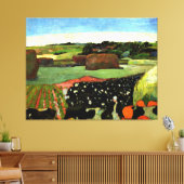 Gauguin - Haystacks in Bretagne, Canvas Afdruk (Insitu (Woonkamer))