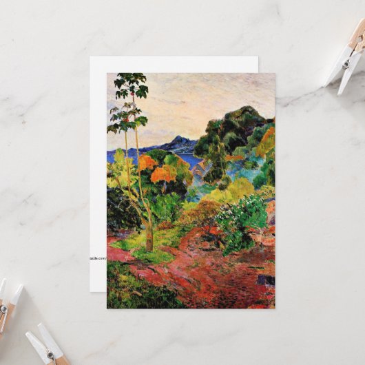 Gauguin - Landschap Martinique Kaart (Voorkant / Achterkant in situ)