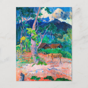 Gauguin, Landschap met een paard Briefkaart