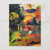 Gauguin Landschap met het Briefkaart Peacocks (Voorkant)
