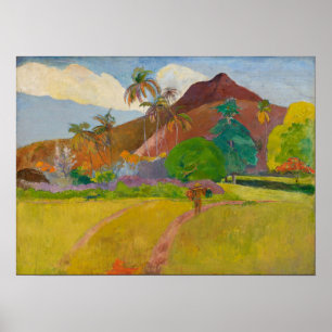 Gauguin - Landschap Tahitian 1891 Poster