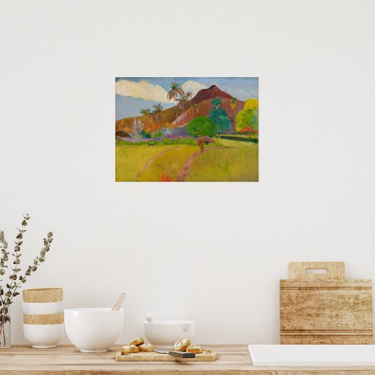 Gauguin - Landschap Tahitian 1891 Poster (Keuken)