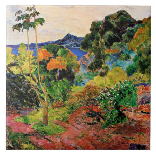 Gauguin - Martiniek Landschap Tegeltje