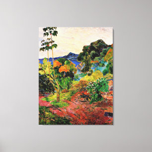 Gauguin - Martinique Landschap, Canvas Afdruk