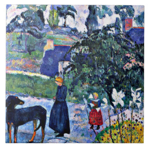 Gauguin - Onder de lelies Tegeltje