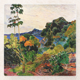 Gauguin - Poster van tropische vegetatie Glazen Onderzetter