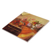 Gauguin - potten en boeketten, tegeltje (Zijkant)