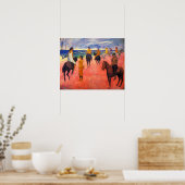 Gauguin Riders on the Beach Poster (Cuisine)
