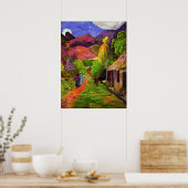 Gauguin Road in Tahiti Poster (Keuken)