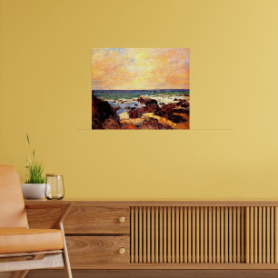 Gauguin - Rotsen en Zee, Poster
