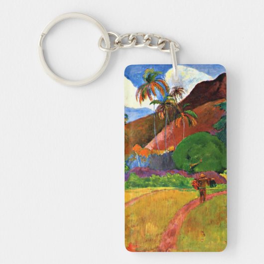 Gauguin - Tahitian Mountains Sleutelhanger (Voorkant)