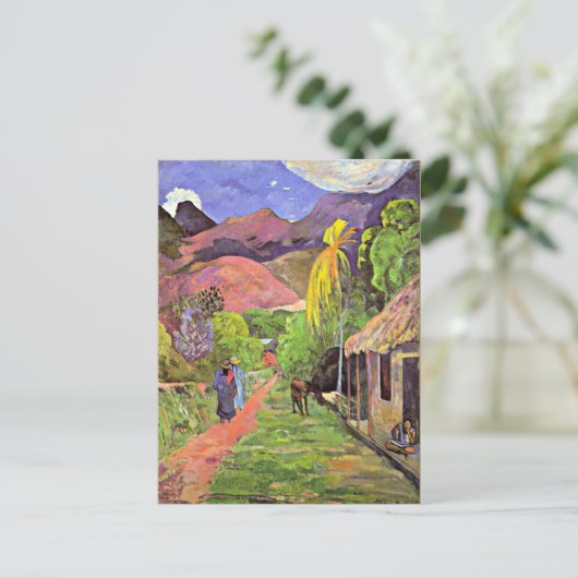 Gauguin - Weg in Tahiti Briefkaart (Staand voorkant)
