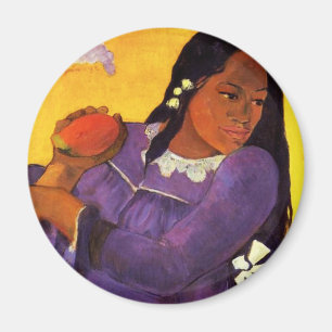 Gauguin Woman met een mango Magnet Magneet