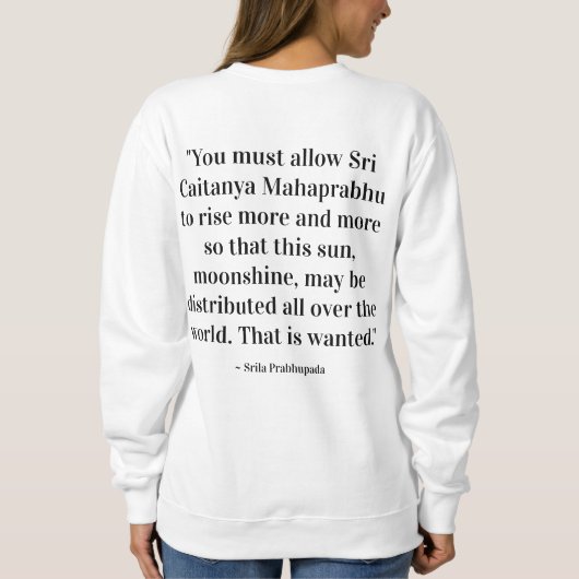 Gaur Nitai Harinama Samkirtan Tweezijdig Sweatshir Trui (Achterkant)