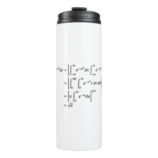 Gaussian integral, math and science thermosbeker (Voorkant)
