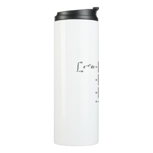 Gaussian integral, math and science thermosbeker (Gedraaid links)