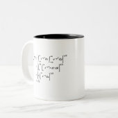 Gaussian integral, math and science tweekleurige koffiemok (Voorkant links)