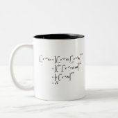 Gaussian integral, math and science tweekleurige koffiemok (Links)