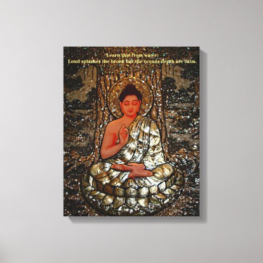Gautam Buddha : De verlichte Canvas Afdruk (Voorkant)