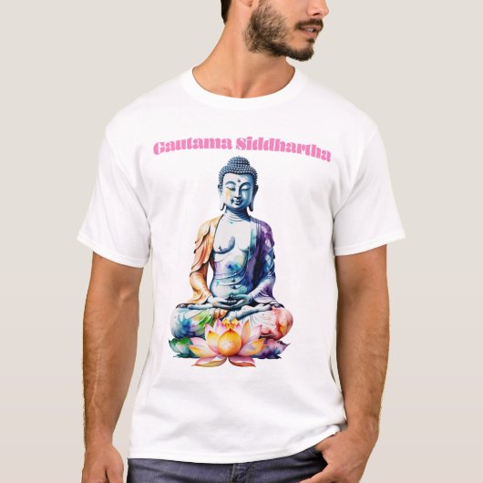 Gautama Siddhartha standbeeld T-shirt (Voorkant)