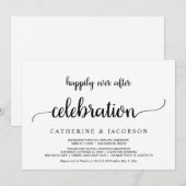 Gauw getrouwd, 'Happily Ever After'-feest, Rustiek Kaart (Voorkant / Achterkant)