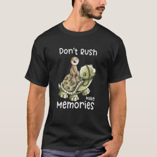 Gauw niet, maak herinneringen, luiaard rijdt op ee t-shirt