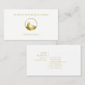 Gavel Icon-procureur Golden Visitekaartje (Voorkant / Achterkant)