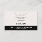 Gavel Law Zwart-wit Firm Visitekaartje (Achterkant)